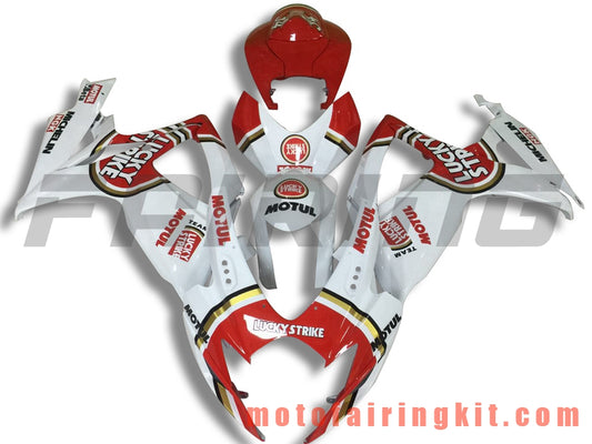 フェアリングキット GSX-R750 GSX-R600 K6 2006 2007 GSXR 600 750 K6 06 07 プラスチック ABS 射出成型 完全なオートバイ車体 アフターマーケット車体フレーム (ホワイト &amp; レッド) B118