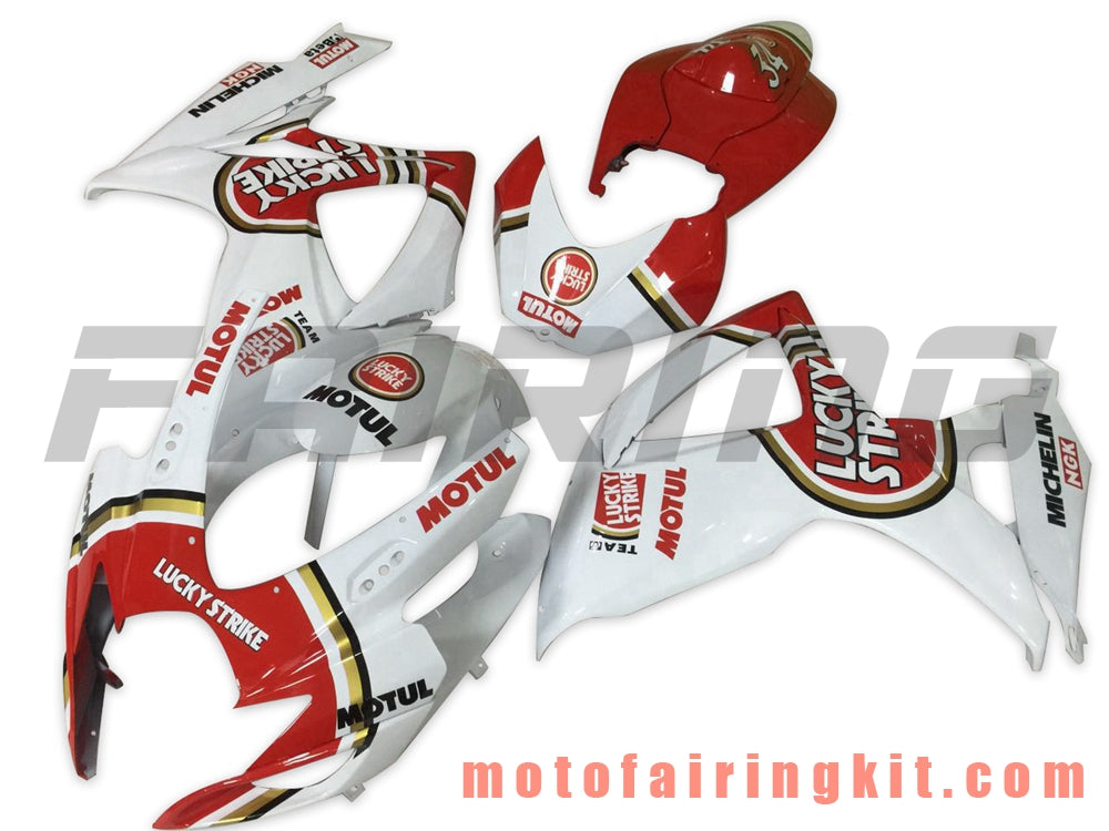 Fairing Kits Fit for GSX-R750 GSX-R600 K6 2006 2007 GSXR 600 750 K6 06 07 Plastic ABS Injection Mold Complete Motorcycle Body Aftermarket Bodywork Frame (White & Red) B118