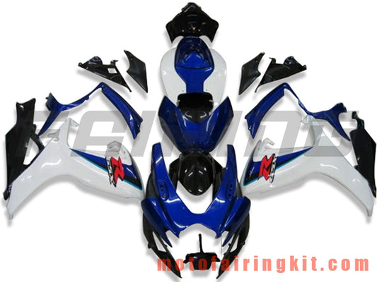 Fairing Kits Fit for GSX-R750 GSX-R600 K6 2006 2007 GSXR 600 750 K6 06 07 Plastic ABS Injection Mold Complete Motorcycle Body Aftermarket Bodywork Frame (Blue & White) B119