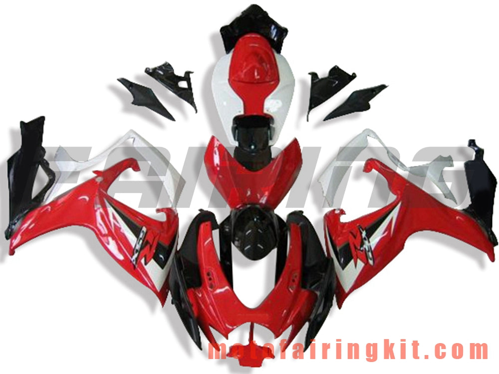 Fairing Kits Fit for GSX-R750 GSX-R600 K6 2006 2007 GSXR 600 750 K6 06 07 Plastic ABS Injection Mold Complete Motorcycle Body Aftermarket Bodywork Frame (Red & Black) B120