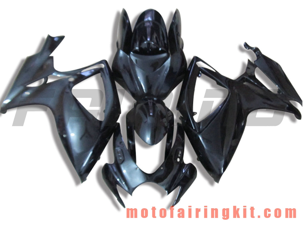 Fairing Kits Fit for GSX-R750 GSX-R600 K6 2006 2007 GSXR 600 750 K6 06 07 Plastic ABS Injection Mold Complete Motorcycle Body Aftermarket Bodywork Frame (Black) B121