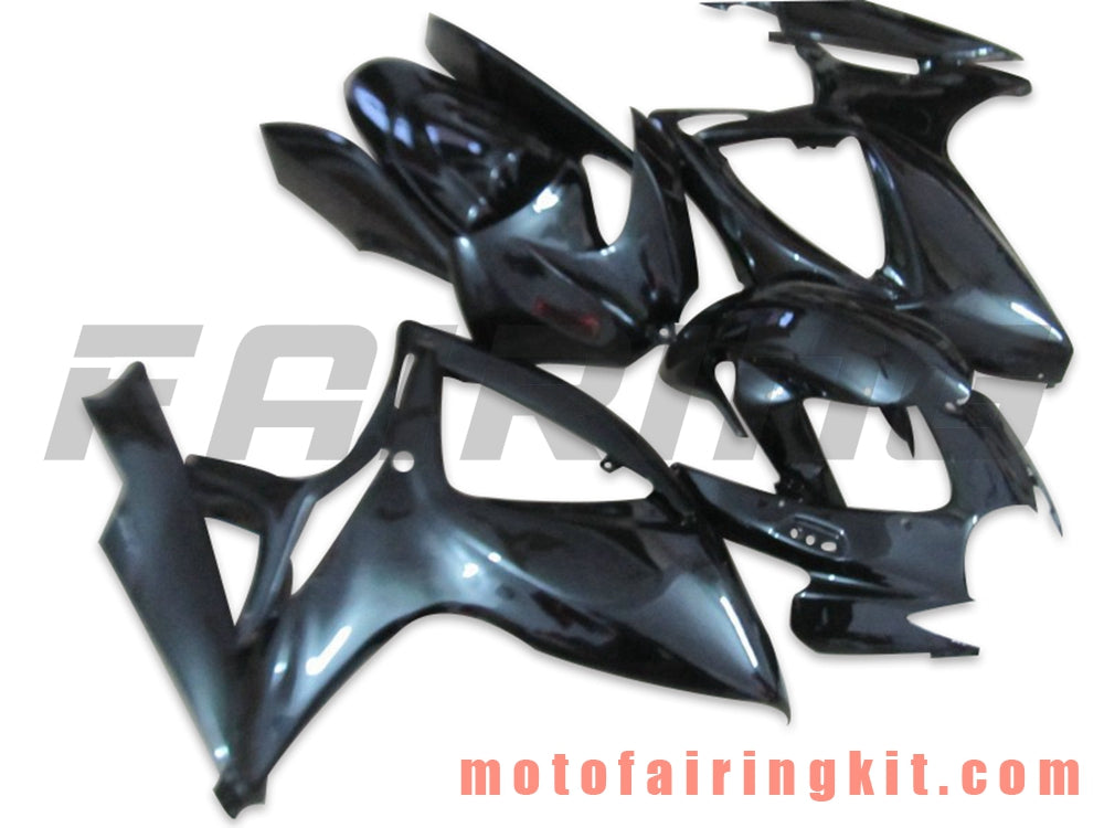 Fairing Kits Fit for GSX-R750 GSX-R600 K6 2006 2007 GSXR 600 750 K6 06 07 Plastic ABS Injection Mold Complete Motorcycle Body Aftermarket Bodywork Frame (Black) B121