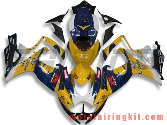 Fairing Kits Fit for GSX-R750 GSX-R600 K6 2006 2007 GSXR 600 750 K6 06 07 Plastic ABS Injection Mold Complete Motorcycle Body Aftermarket Bodywork Frame (Yellow & Blue) B122