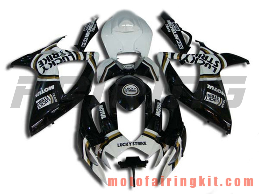 Kits de carenado aptos para GSX-R750 GSX-R600 K6 2006 2007 GSXR 600 750 K6 06 07 Molde de inyección de plástico ABS Carrocería completa para motocicleta Carrocería de posventa Marco (blanco y negro) B124