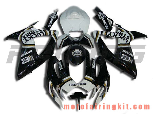 Fairing Kits Fit for GSX-R750 GSX-R600 K6 2006 2007 GSXR 600 750 K6 06 07 Plastic ABS Injection Mold Complete Motorcycle Body Aftermarket Bodywork Frame (Black & White) B124