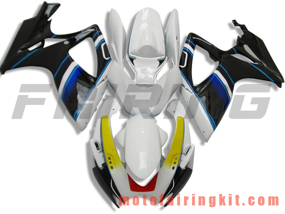 Fairing Kits Fit for GSX-R750 GSX-R600 K6 2006 2007 GSXR 600 750 K6 06 07 Plastic ABS Injection Mold Complete Motorcycle Body Aftermarket Bodywork Frame (White & Black) B129