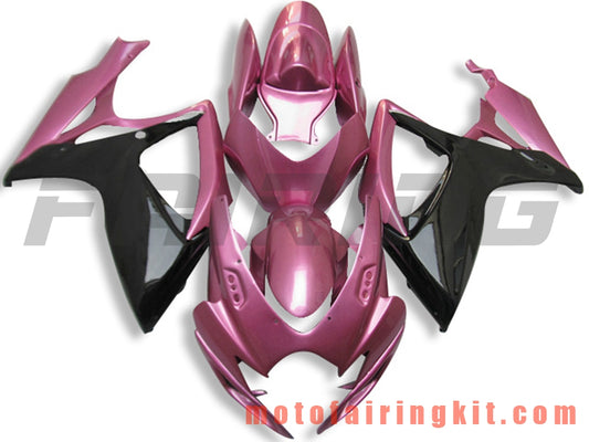 Fairing Kits Fit for GSX-R750 GSX-R600 K6 2006 2007 GSXR 600 750 K6 06 07 Plastic ABS Injection Mold Complete Motorcycle Body Aftermarket Bodywork Frame (Pink & Black) B130