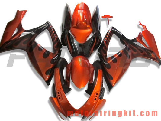 Fairing Kits Fit for GSX-R750 GSX-R600 K6 2006 2007 GSXR 600 750 K6 06 07 Plastic ABS Injection Mold Complete Motorcycle Body Aftermarket Bodywork Frame (Orange & Black) B134