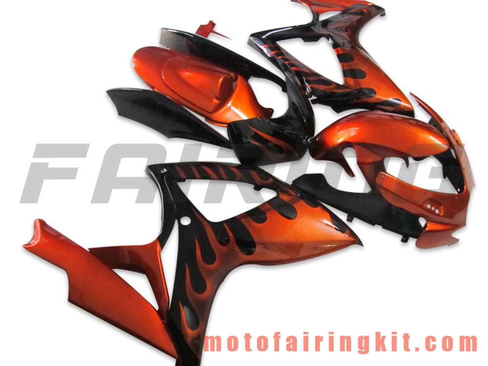 Kits de carenado aptos para GSX-R750 GSX-R600 K6 2006 2007 GSXR 600 750 K6 06 07 Molde de inyección de plástico ABS Carrocería completa para motocicleta Carrocería de posventa Marco (naranja y negro) B134