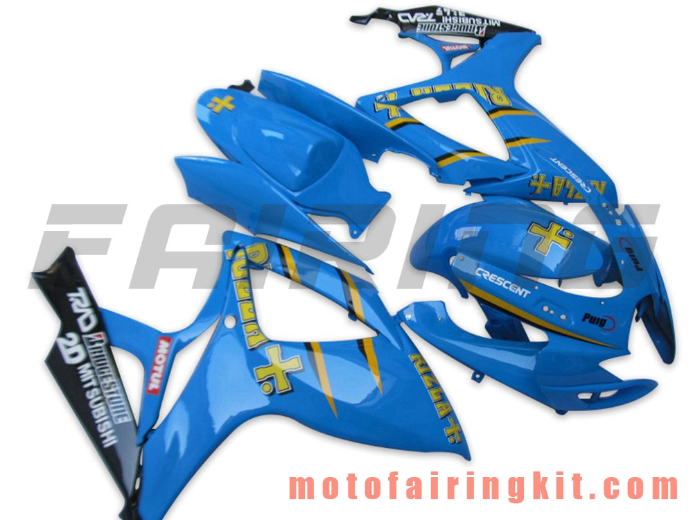 Fairing Kits Fit for GSX-R750 GSX-R600 K6 2006 2007 GSXR 600 750 K6 06 07 Plastic ABS Injection Mold Complete Motorcycle Body Aftermarket Bodywork Frame (Blue) B136