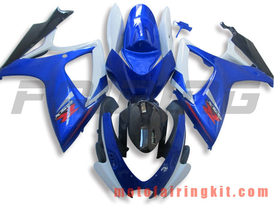 Fairing Kits Fit for GSX-R750 GSX-R600 K6 2006 2007 GSXR 600 750 K6 06 07 Plastic ABS Injection Mold Complete Motorcycle Body Aftermarket Bodywork Frame (Blue & Black) B139