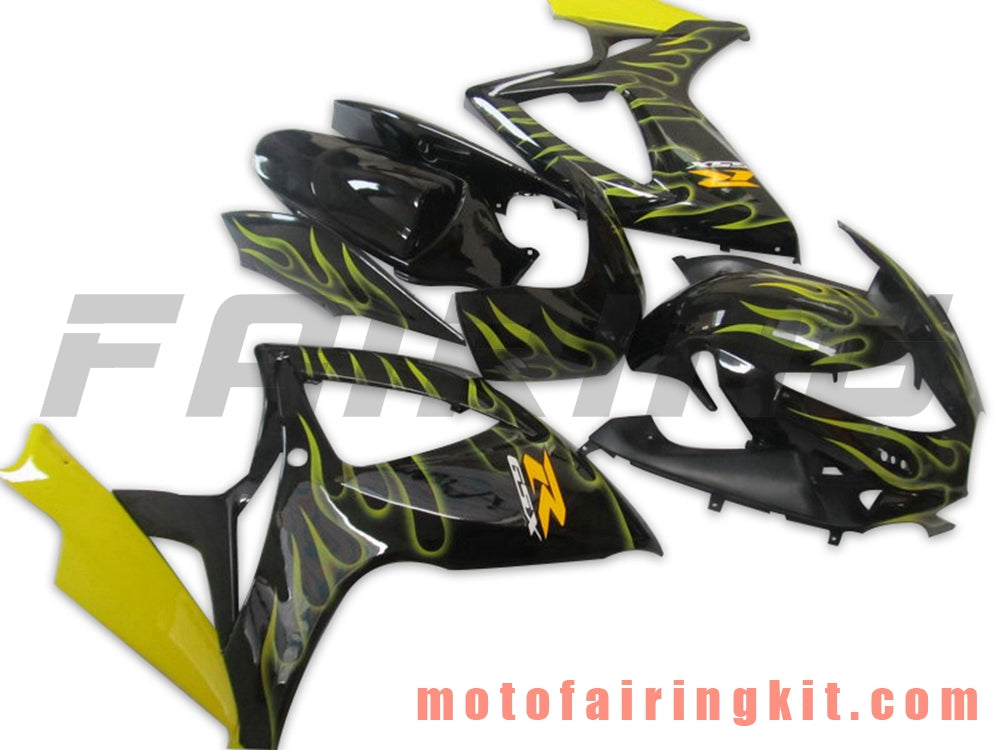 Fairing Kits Fit for GSX-R750 GSX-R600 K6 2006 2007 GSXR 600 750 K6 06 07 Plastic ABS Injection Mold Complete Motorcycle Body Aftermarket Bodywork Frame (Black & Yellow) B142