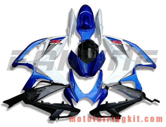 Fairing Kits Fit for GSX-R750 GSX-R600 K6 2006 2007 GSXR 600 750 K6 06 07 Plastic ABS Injection Mold Complete Motorcycle Body Aftermarket Bodywork Frame (Blue & White) B143