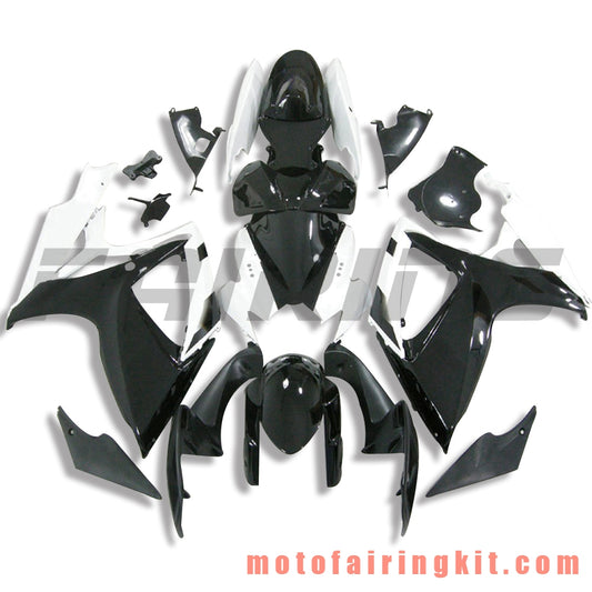 Kits de carenado aptos para GSX-R750 GSX-R600 K6 2006 2007 GSXR 600 750 K6 06 07 Molde de inyección de plástico ABS Carrocería completa para motocicleta Carrocería de posventa Marco (blanco y negro) B148