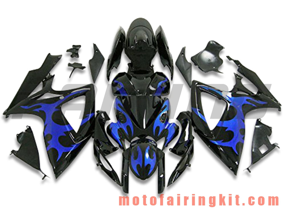 Kits de carenado aptos para GSX-R750 GSX-R600 K6 2006 2007 GSXR 600 750 K6 06 07 Molde de inyección de plástico ABS Carrocería completa para motocicleta Carrocería del mercado de accesorios Marco (negro y azul) B150