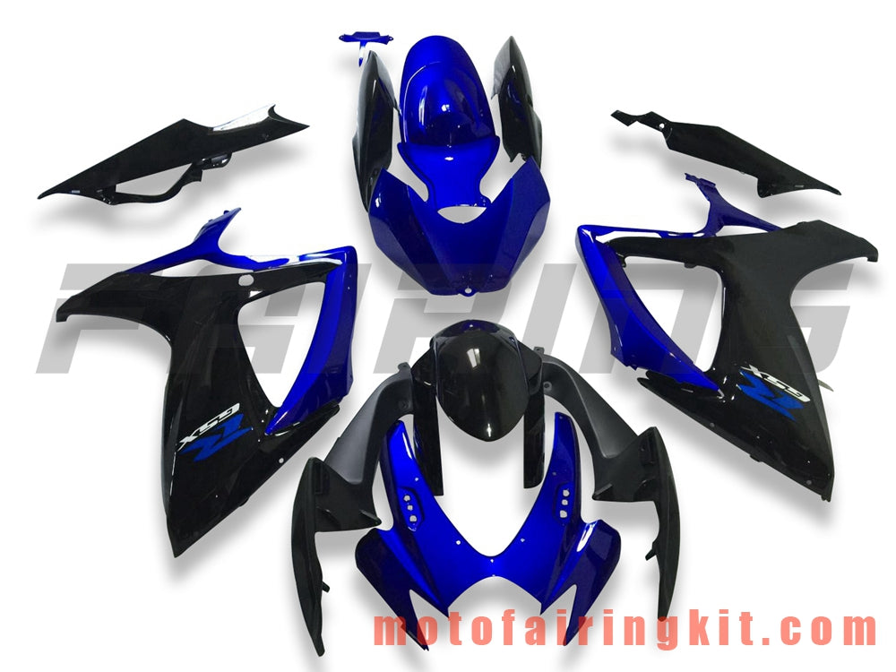 Fairing Kits Fit for GSX-R750 GSX-R600 K6 2006 2007 GSXR 600 750 K6 06 07 Plastic ABS Injection Mold Complete Motorcycle Body Aftermarket Bodywork Frame (Blue & Black) B157