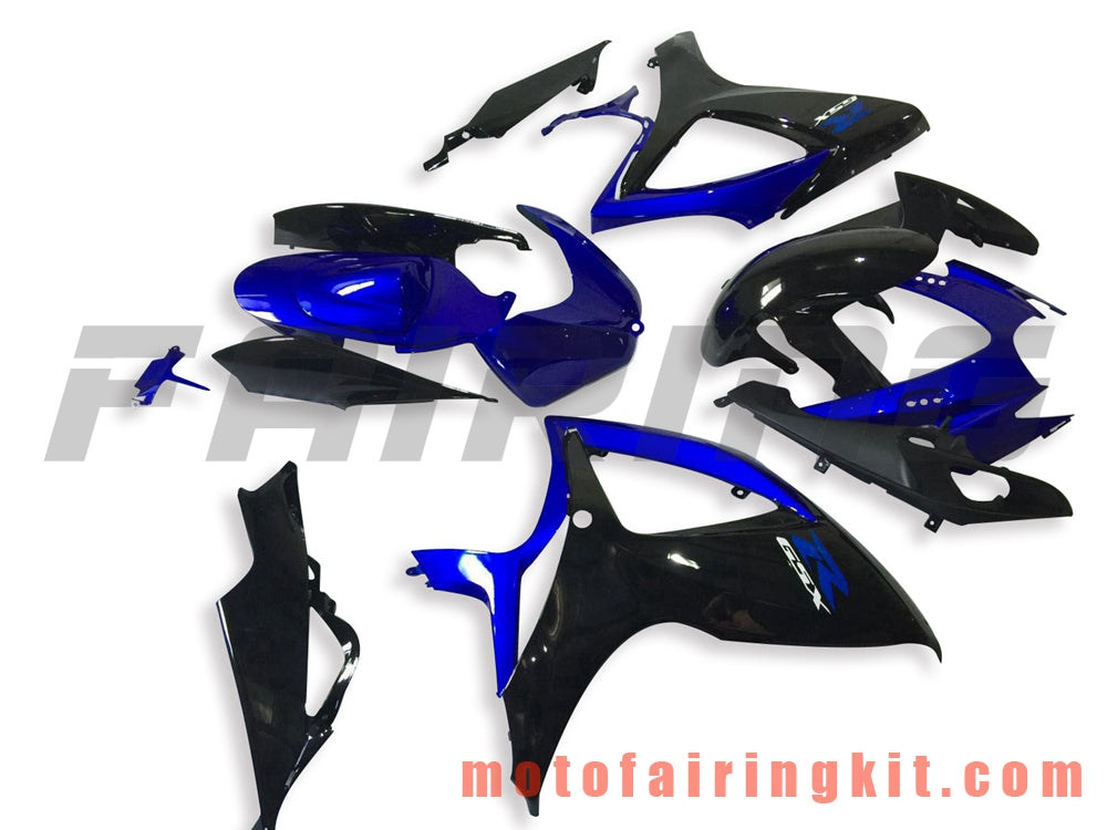 Kits de carenado aptos para GSX-R750 GSX-R600 K6 2006 2007 GSXR 600 750 K6 06 07 Molde de inyección de plástico ABS Carrocería completa para motocicleta Carrocería del mercado de accesorios Marco (azul y negro) B157