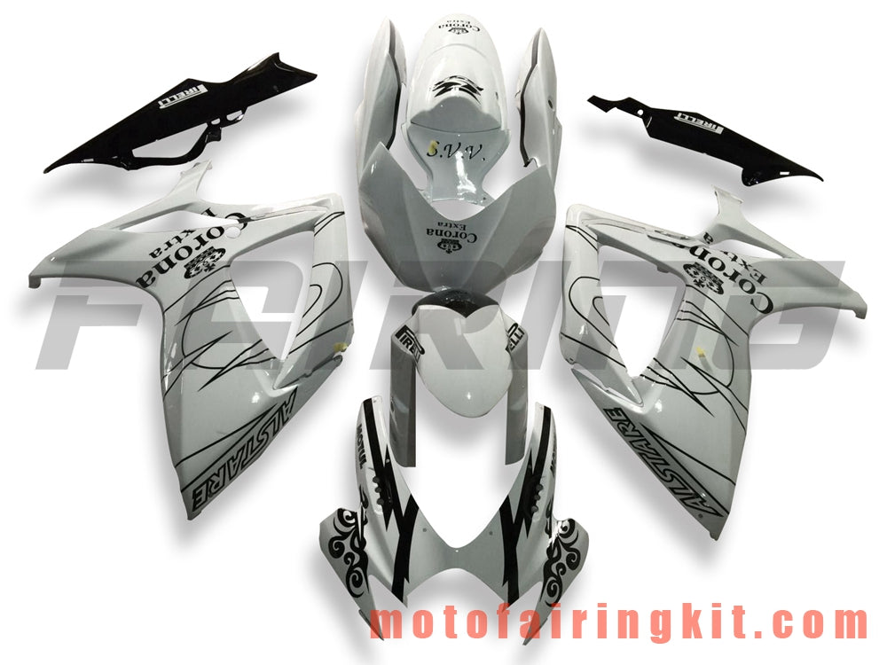 Kits de carenado aptos para GSX-R750 GSX-R600 K6 2006 2007 GSXR 600 750 K6 06 07 Molde de inyección de plástico ABS Carrocería completa para motocicleta Carrocería del mercado de accesorios Marco (blanco y negro) B159