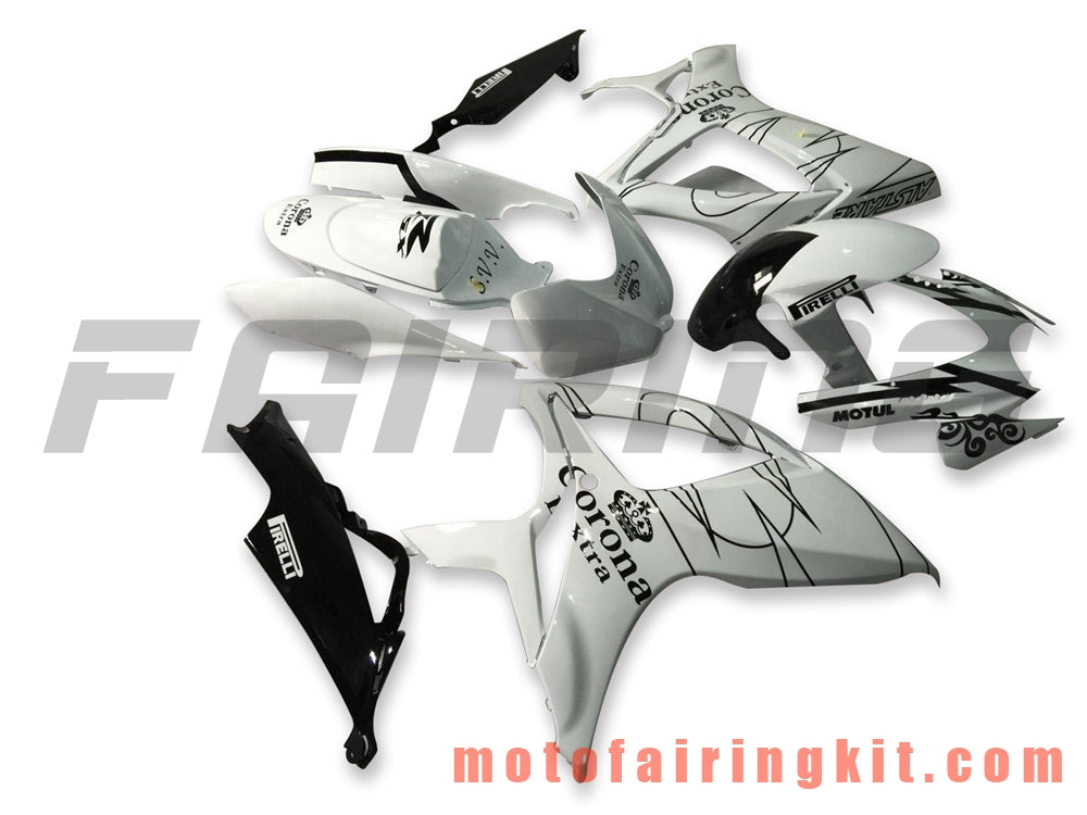 Fairing Kits Fit for GSX-R750 GSX-R600 K6 2006 2007 GSXR 600 750 K6 06 07 Plastic ABS Injection Mold Complete Motorcycle Body Aftermarket Bodywork Frame (White & Black) B159