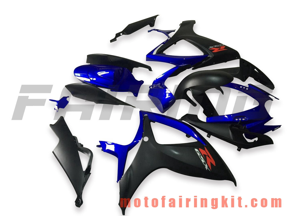 Fairing Kits Fit for GSX-R750 GSX-R600 K6 2006 2007 GSXR 600 750 K6 06 07 Plastic ABS Injection Mold Complete Motorcycle Body Aftermarket Bodywork Frame (Blue & Black) B160