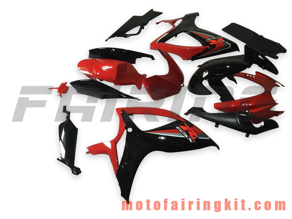 Fairing Kits Fit for GSX-R750 GSX-R600 K6 2006 2007 GSXR 600 750 K6 06 07 Plastic ABS Injection Mold Complete Motorcycle Body Aftermarket Bodywork Frame (Red & Black) B161