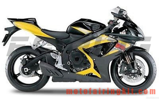 Kits de carenado aptos para GSX-R750 GSX-R600 K6 2006 2007 GSXR 600 750 K6 06 07 Molde de inyección de plástico ABS Carrocería completa para motocicleta Carrocería de posventa Marco (negro y amarillo) B169