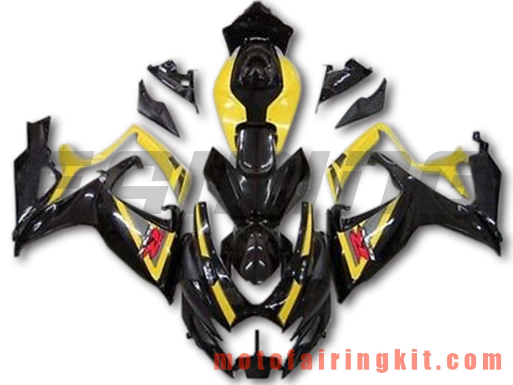 Fairing Kits Fit for GSX-R750 GSX-R600 K6 2006 2007 GSXR 600 750 K6 06 07 Plastic ABS Injection Mold Complete Motorcycle Body Aftermarket Bodywork Frame (Black & Yellow) B169