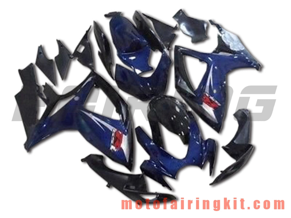 Kits de carenado aptos para GSX-R750 GSX-R600 K6 2006 2007 GSXR 600 750 K6 06 07 Molde de inyección de plástico ABS Carrocería completa para motocicleta Carrocería del mercado de accesorios Marco (azul y negro) B172