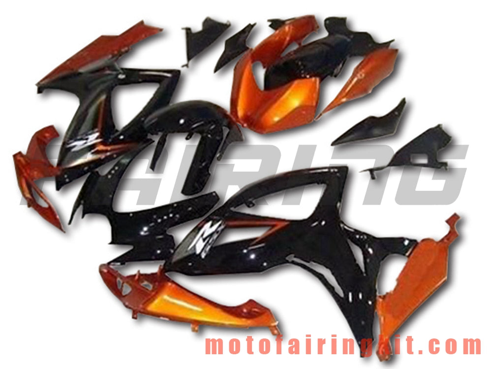 フェアリングキット GSX-R750 GSX-R600 K6 2006 2007 GSXR 600 750 K6 06 07 プラスチック ABS 射出成型 完全なオートバイ車体 アフターマーケット車体フレーム (オレンジ &amp; ブラック) B173