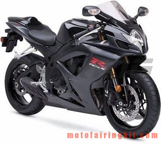 フェアリングキット GSX-R750 GSX-R600 K6 2006 2007 GSXR 600 750 K6 06 07 プラスチック ABS 射出成型 完全なオートバイ車体 アフターマーケット車体フレーム (ブラック) B174