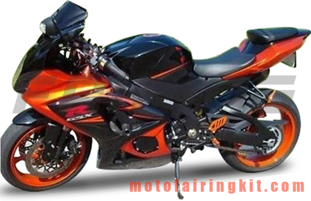 Fairing Kits Fit for GSX-R750 GSX-R600 K6 2006 2007 GSXR 600 750 K6 06 07 Plastic ABS Injection Mold Complete Motorcycle Body Aftermarket Bodywork Frame (Orange & Black) B175