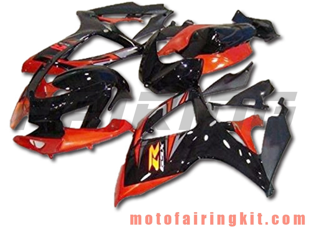 Fairing Kits Fit for GSX-R750 GSX-R600 K6 2006 2007 GSXR 600 750 K6 06 07 Plastic ABS Injection Mold Complete Motorcycle Body Aftermarket Bodywork Frame (Orange & Black) B175