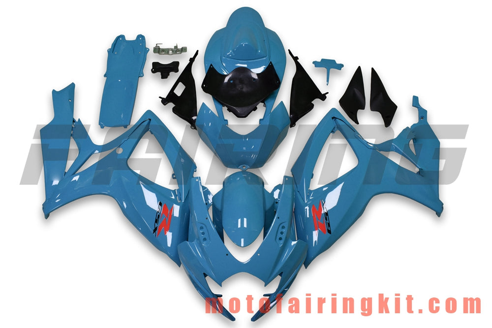 Fairing Kits Fit for GSX-R750 GSX-R600 K6 2006 2007 GSXR 600 750 K6 06 07 Plastic ABS Injection Mold Complete Motorcycle Body Aftermarket Bodywork Frame (Blue) B178