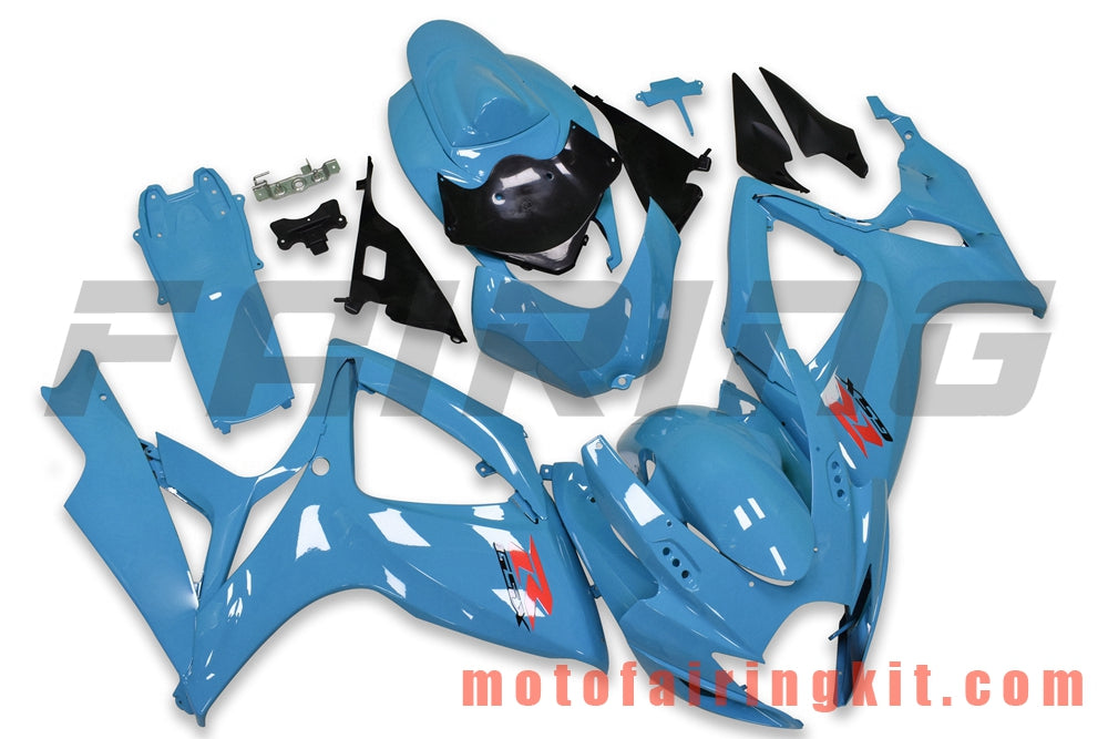 Kits de carenado aptos para GSX-R750 GSX-R600 K6 2006 2007 GSXR 600 750 K6 06 07 Molde de inyección de plástico ABS Carrocería completa para motocicleta Carrocería del mercado de accesorios Marco (azul) B178