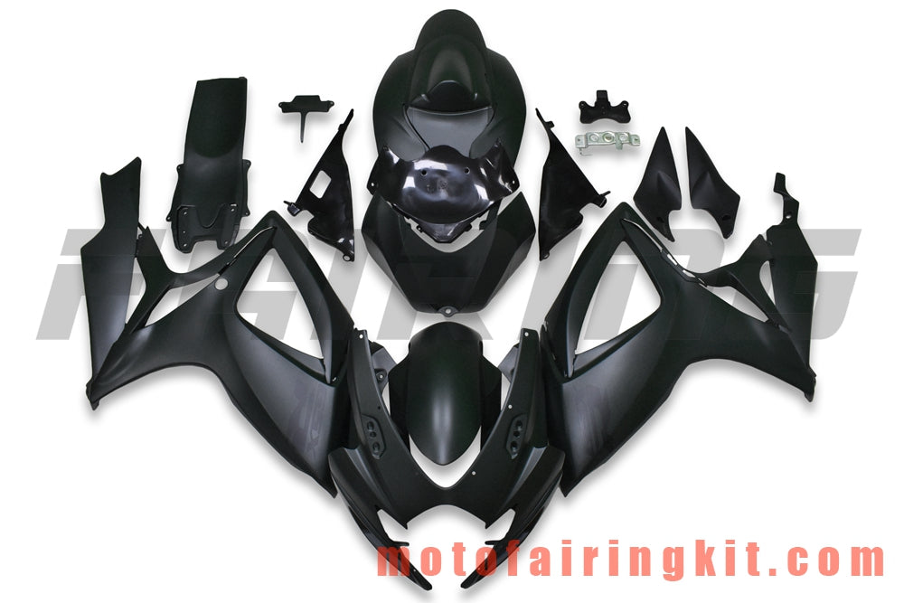 Fairing Kits Fit for GSX-R750 GSX-R600 K6 2006 2007 GSXR 600 750 K6 06 07 Plastic ABS Injection Mold Complete Motorcycle Body Aftermarket Bodywork Frame (Black) B181