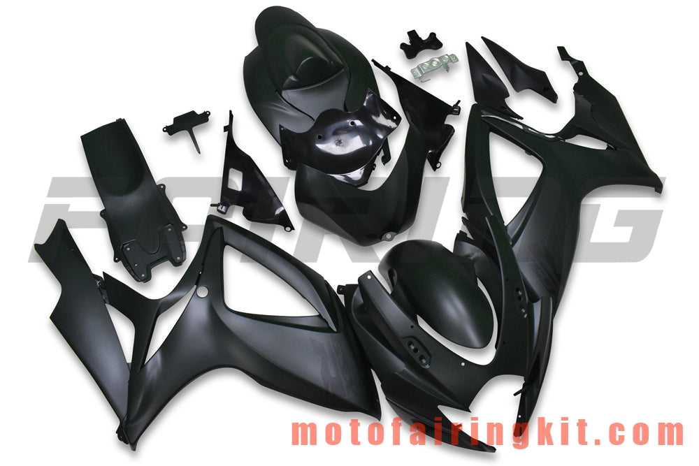 Fairing Kits Fit for GSX-R750 GSX-R600 K6 2006 2007 GSXR 600 750 K6 06 07 Plastic ABS Injection Mold Complete Motorcycle Body Aftermarket Bodywork Frame (Black) B181