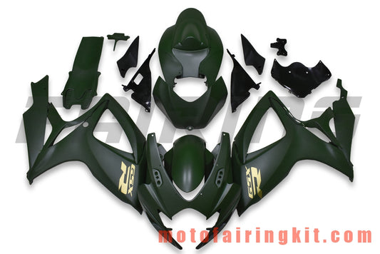 フェアリングキット GSX-R750 GSX-R600 K6 2006 2007 GSXR 600 750 K6 06 07 プラスチック ABS 射出成型 完全なオートバイ車体 アフターマーケット車体フレーム (グリーン) B184