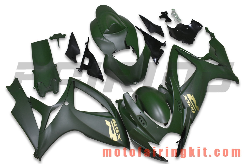 Fairing Kits Fit for GSX-R750 GSX-R600 K6 2006 2007 GSXR 600 750 K6 06 07 Plastic ABS Injection Mold Complete Motorcycle Body Aftermarket Bodywork Frame (Green) B184