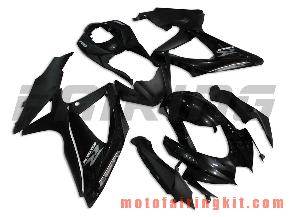 Fairing Kits Fit for GSX-R750 GSX-R600 K8 2008 2009 2010 GSXR 600 750 Plastic ABS Injection Mold Complete Motorcycle Body Aftermarket Bodywork Frame (Black) B006