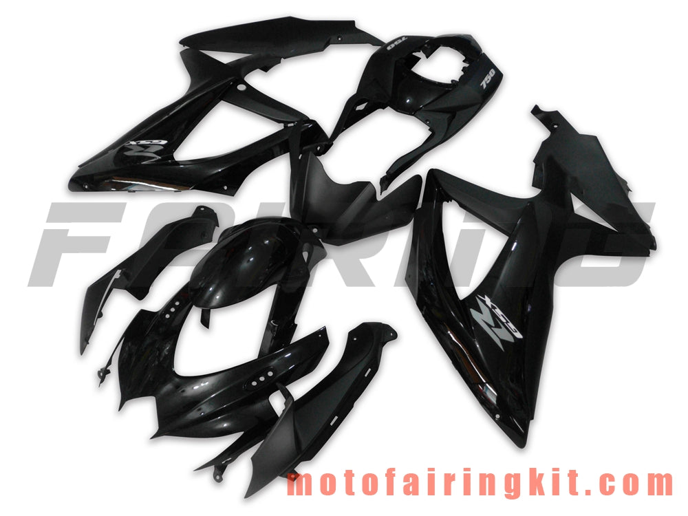 フェアリングキット GSX-R750 GSX-R600 K8 2008 2009 2010 GSXR 600 750 プラスチック ABS 射出成型 完全なオートバイボディ アフターマーケットボディワークフレーム (ブラック) B006