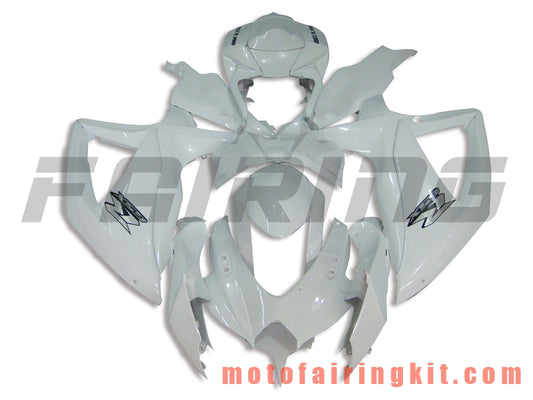 Fairing Kits Fit for GSX-R750 GSX-R600 K8 2008 2009 2010 GSXR 600 750 Plastic ABS Injection Mold Complete Motorcycle Body Aftermarket Bodywork Frame (White) B011