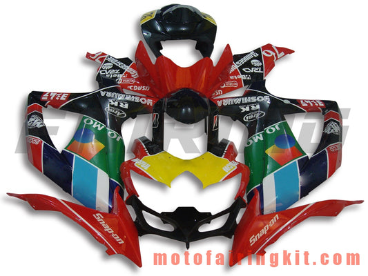 Kits de carenado aptos para GSX-R750 GSX-R600 K8 2008 2009 2010 GSXR 600 750 Molde de inyección de plástico ABS Carrocería completa para motocicleta Marco de carrocería de posventa (rojo y negro) B012