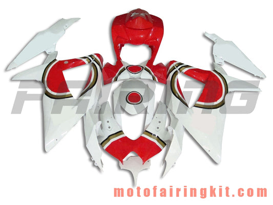 Fairing Kits Fit for GSX-R750 GSX-R600 K8 2008 2009 2010 GSXR 600 750 Plastic ABS Injection Mold Complete Motorcycle Body Aftermarket Bodywork Frame (Red & White) B017