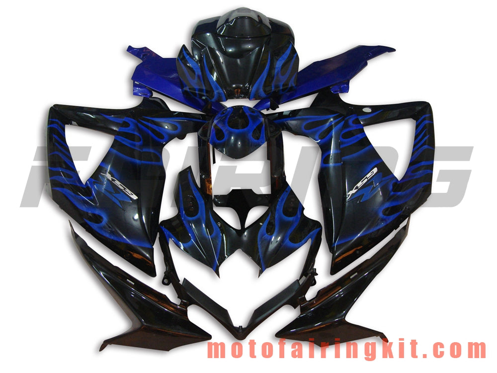 Fairing Kits Fit for GSX-R750 GSX-R600 K8 2008 2009 2010 GSXR 600 750 Plastic ABS Injection Mold Complete Motorcycle Body Aftermarket Bodywork Frame (Black & Blue) B024