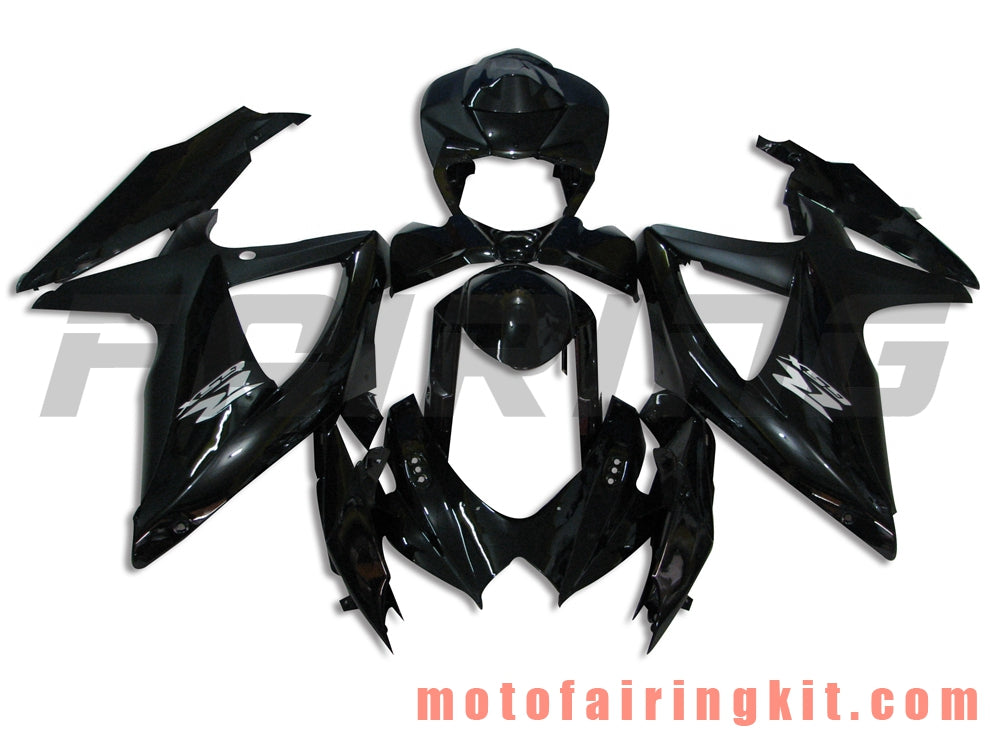 Kits de carenado aptos para GSX-R750 GSX-R600 K8 2008 2009 2010 GSXR 600 750 Molde de inyección de plástico ABS Carrocería completa para motocicleta Marco de carrocería de posventa (negro) B033