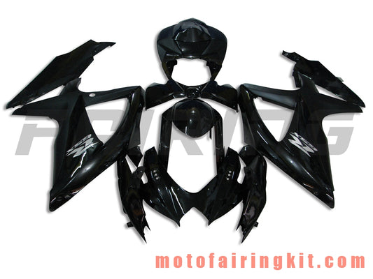 Fairing Kits Fit for GSX-R750 GSX-R600 K8 2008 2009 2010 GSXR 600 750 Plastic ABS Injection Mold Complete Motorcycle Body Aftermarket Bodywork Frame (Black) B033