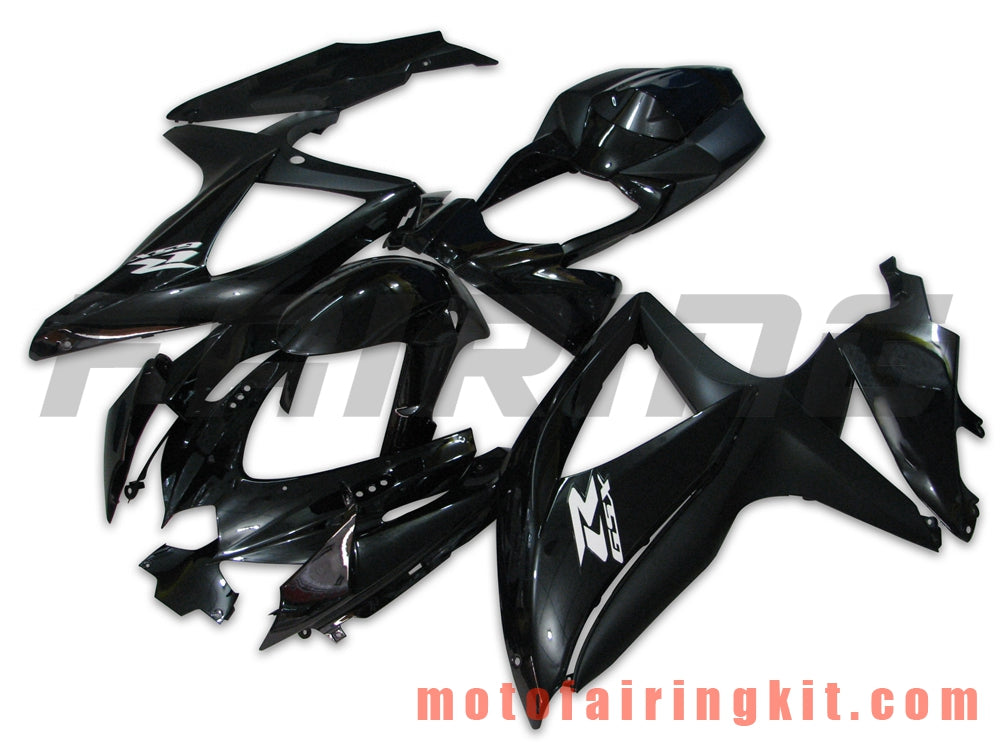 Kits de carenado aptos para GSX-R750 GSX-R600 K8 2008 2009 2010 GSXR 600 750 Molde de inyección de plástico ABS Carrocería completa para motocicleta Marco de carrocería de posventa (negro) B033