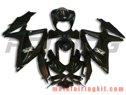 Fairing Kits Fit for GSX-R750 GSX-R600 K8 2008 2009 2010 GSXR 600 750 Plastic ABS Injection Mold Complete Motorcycle Body Aftermarket Bodywork Frame (Black) B034