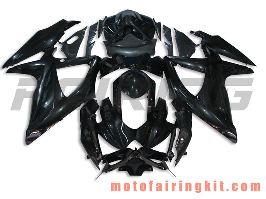 Fairing Kits Fit for GSX-R750 GSX-R600 K8 2008 2009 2010 GSXR 600 750 Plastic ABS Injection Mold Complete Motorcycle Body Aftermarket Bodywork Frame (Black) B043