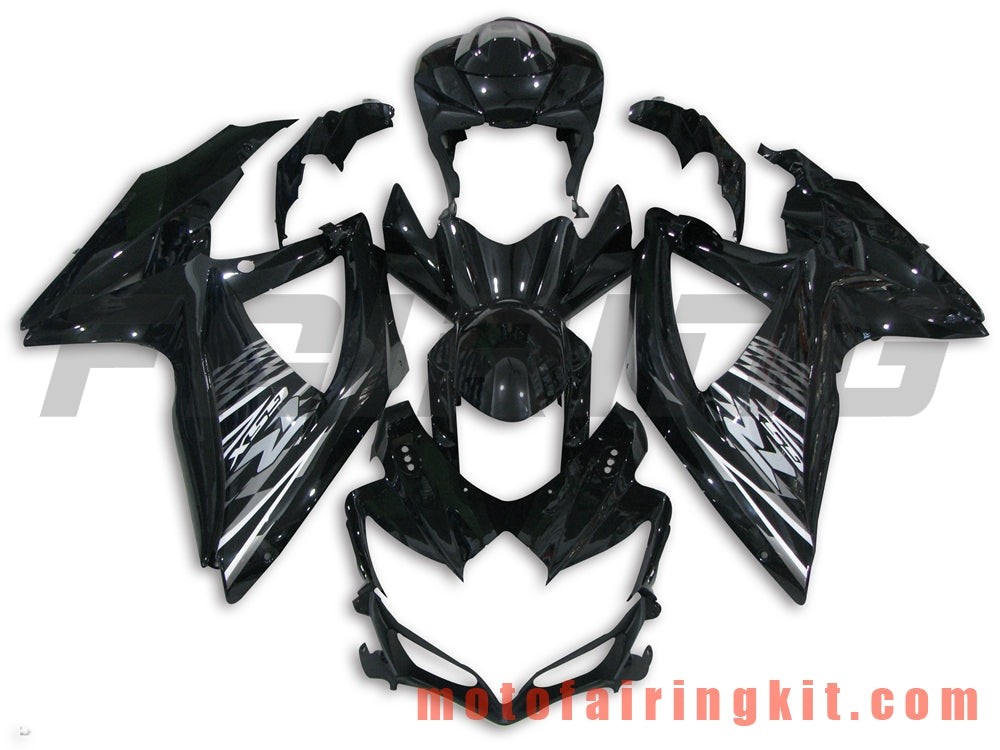 Fairing Kits Fit for GSX-R750 GSX-R600 K8 2008 2009 2010 GSXR 600 750 Plastic ABS Injection Mold Complete Motorcycle Body Aftermarket Bodywork Frame (Black) B053